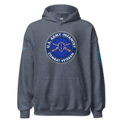 U.S. Army Infantry Branch Combat Veteran Unisex Hoodie Tactically Acquired Heather Sport Dark Navy S 