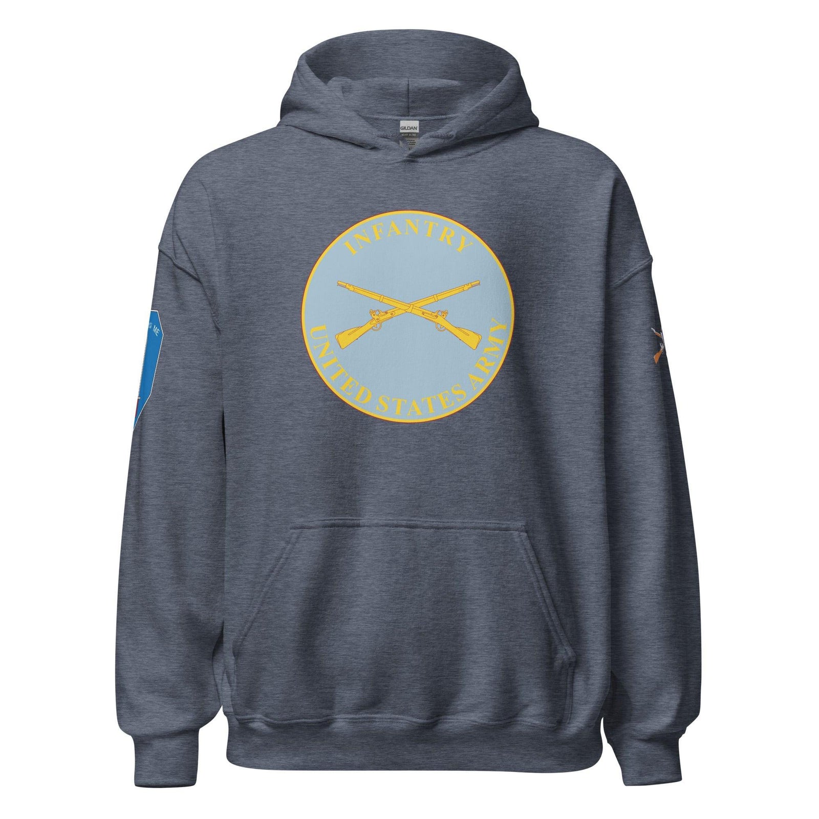 U.S. Army Infantry Branch Plaque Unisex Hoodie Tactically Acquired Heather Sport Dark Navy S 