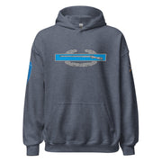 U.S. Army Combat Service Identification Badge (CIB) Unisex Hoodie Tactically Acquired Heather Sport Dark Navy S 