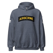 U.S. Army Airborne Tab Unisex Hoodie Tactically Acquired Heather Sport Dark Navy S 