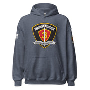 1st Bn 3rd Marines (1/3 Marines) Unisex Hoodie Tactically Acquired Heather Sport Dark Navy S 