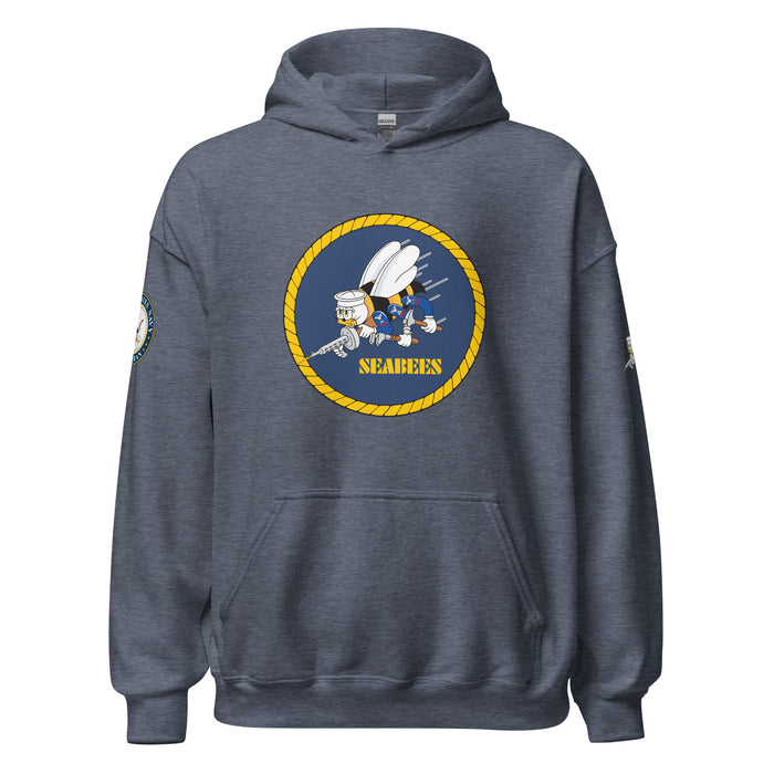 U.S. Navy Seabees Veteran Unisex Hoodie Tactically Acquired Heather Sport Dark Navy S 