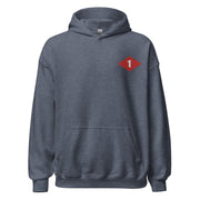NMCB-1 Embroidered Left Chest Unisex Hoodie Tactically Acquired Heather Sport Dark Navy S 