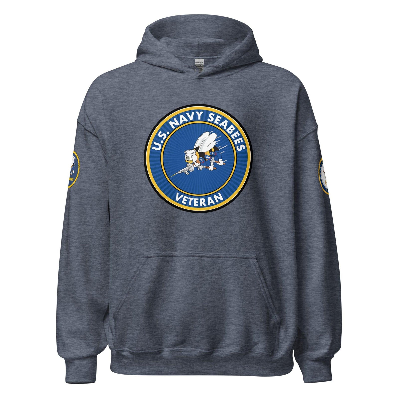 U.S. Navy Seabees Veteran Unisex Hoodie Tactically Acquired Heather Sport Dark Navy S 