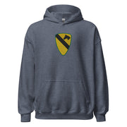 U.S. Army 1st Cavalry Division Embroidered Unisex Hoodie Tactically Acquired Heather Sport Dark Navy S 