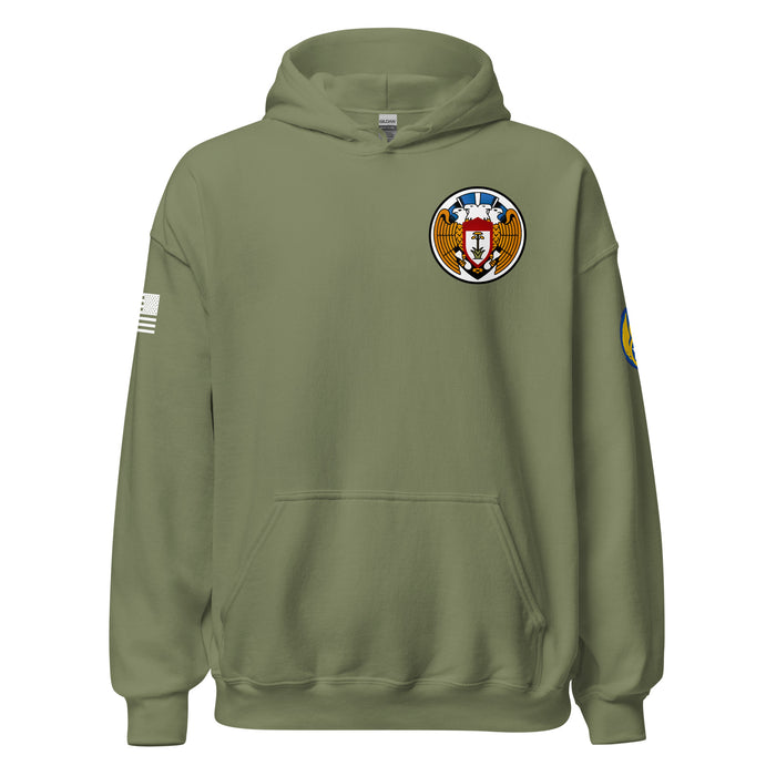 100th Bomb Group (Heavy) 'Bloody Hundredth' 8th Air Force Legacy Unisex Hoodie Tactically Acquired Military Green S 