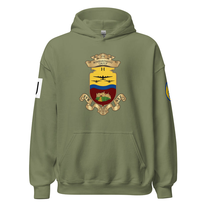 390th Bombardment Group (Heavy) 8th Air Force Unisex Hoodie Tactically Acquired Military Green S 