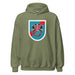 U.S. Army 20th Special Forces Group (20th SFG) Beret Flash Unisex Hoodie Tactically Acquired Military Green S 
