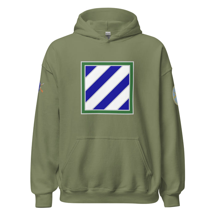 U.S. Army 3rd Infantry Division (3ID) Infantry Branch Unisex Hoodie Tactically Acquired Military Green S 