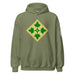 U.S. Army 4th Infantry Division (4ID) Infantry Branch Unisex Hoodie Tactically Acquired Military Green S 
