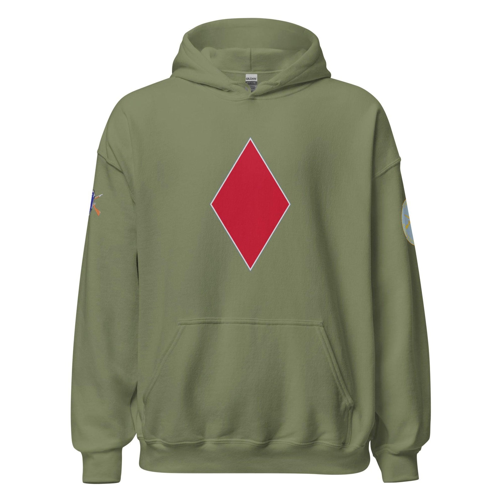 U.S. Army 5th Infantry Division (5ID) Infantry Branch Unisex Hoodie Tactically Acquired Military Green S 
