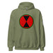 U.S. Army 7th Infantry Division (7ID) Infantry Branch Unisex Hoodie Tactically Acquired Military Green S 
