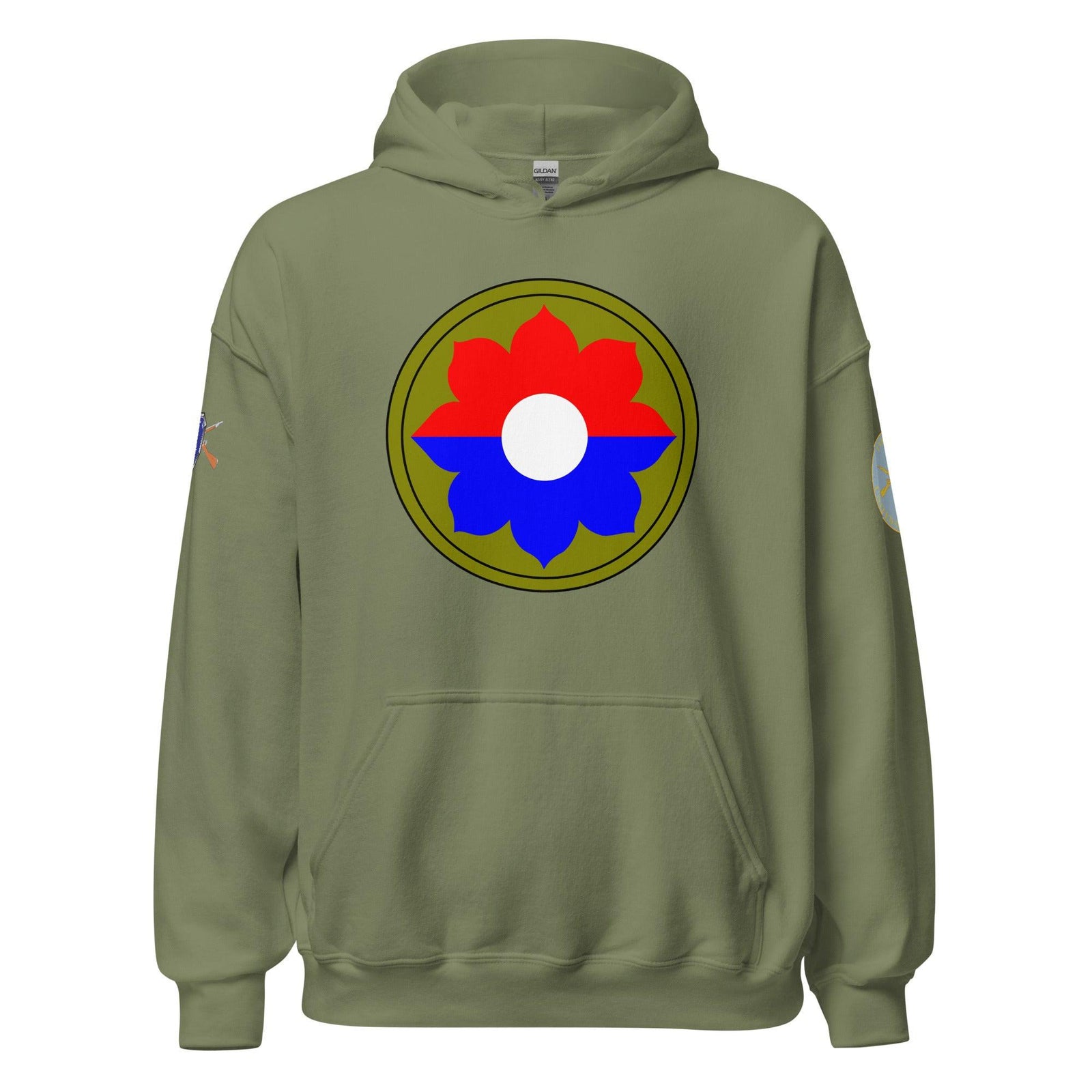 U.S. Army 9th Infantry Division (9ID) Infantry Branch Unisex Hoodie Tactically Acquired Military Green S 