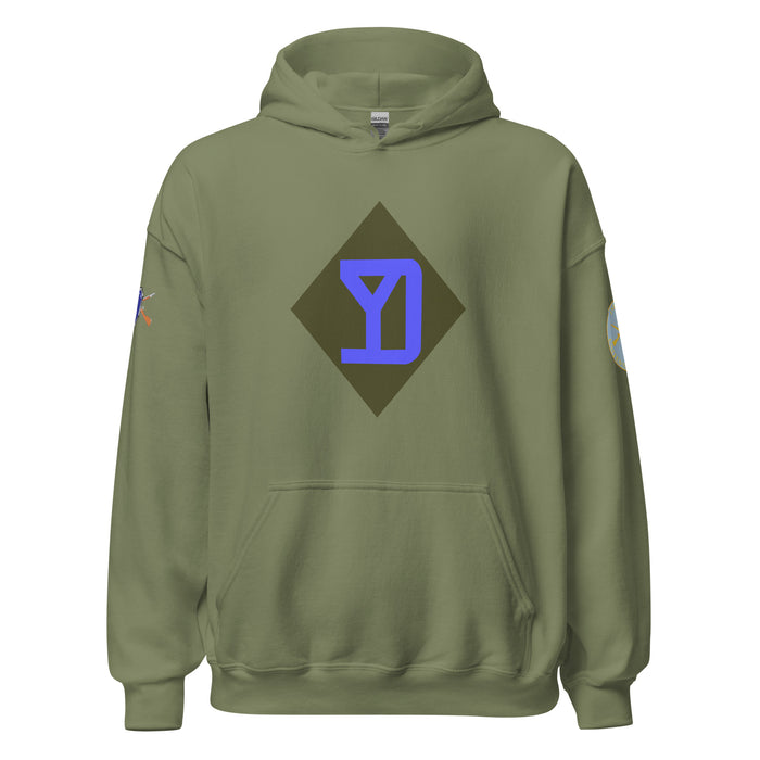 U.S. Army 26th Infantry Division (26ID) Infantry Branch Unisex Hoodie Tactically Acquired Military Green S 