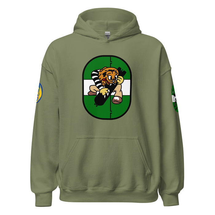 854th Bomb Squadron 491st Bomb Group WW2 Unisex Hoodie Tactically Acquired Military Green S 