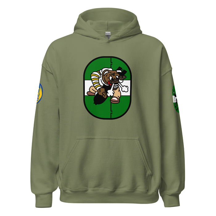 855th Bomb Squadron 491st Bomb Group WW2 Unisex Hoodie Tactically Acquired Military Green S 