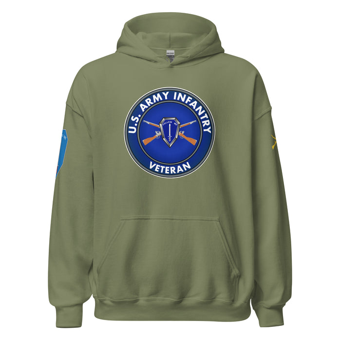 U.S. Army Infantry Branch Veteran Unisex Hoodie Tactically Acquired Military Green S 