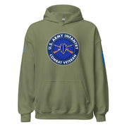 U.S. Army Infantry Branch Combat Veteran Unisex Hoodie Tactically Acquired Military Green S 