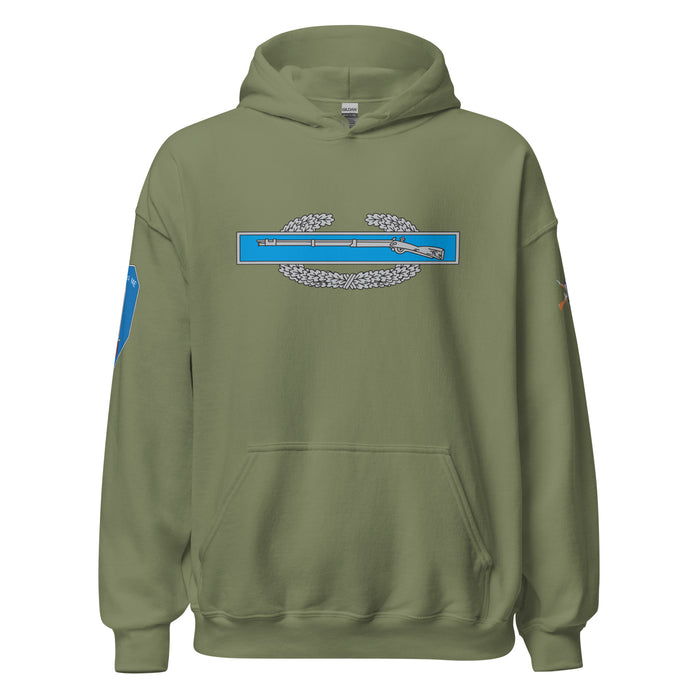 U.S. Army Combat Service Identification Badge (CIB) Unisex Hoodie Tactically Acquired Military Green S 