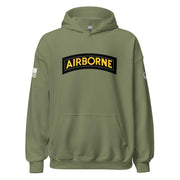 U.S. Army Airborne Tab Unisex Hoodie Tactically Acquired Military Green S 