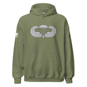 U.S. Army Parachutist Badge Unisex Paratrooper Hoodie Tactically Acquired Military Green S 