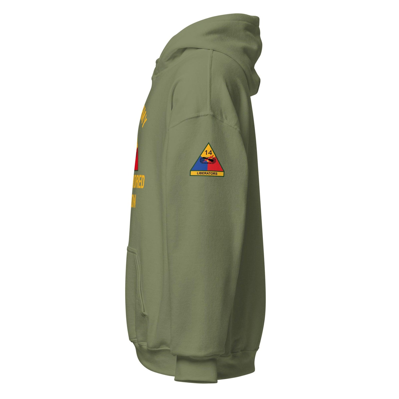 U.S. Army 14th Armored Division (14th AD) Armor Branch Unisex Hoodie Tactically Acquired   
