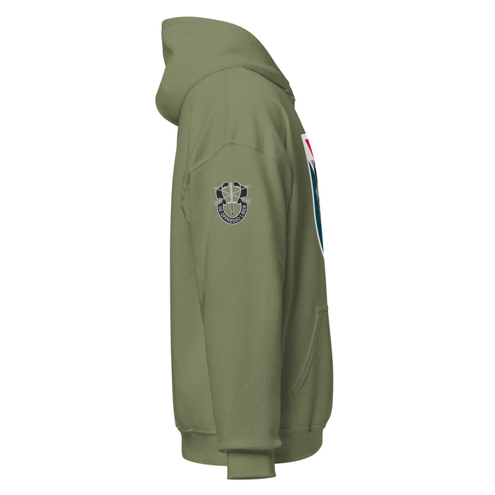 U.S. Army 11th Special Forces Group (11th SFG) Beret Flash Unisex Hoodie Tactically Acquired   