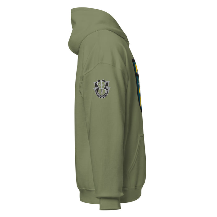 U.S. Army 12th Special Forces Group (12th SFG) Beret Flash Unisex Hoodie Tactically Acquired   