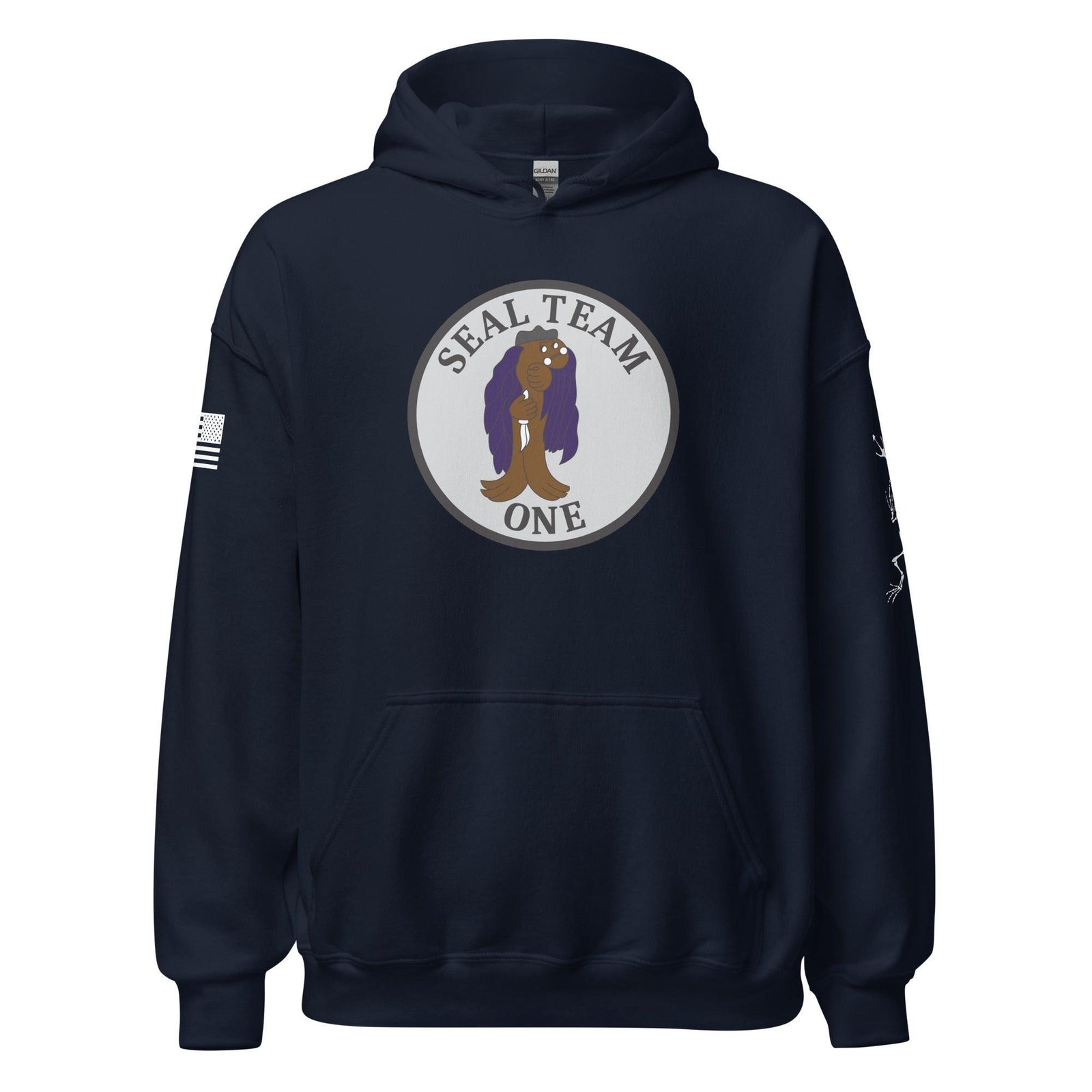 U.S. Navy SEAL Team 1 Frogman Unisex Hoodie Tactically Acquired Navy S 