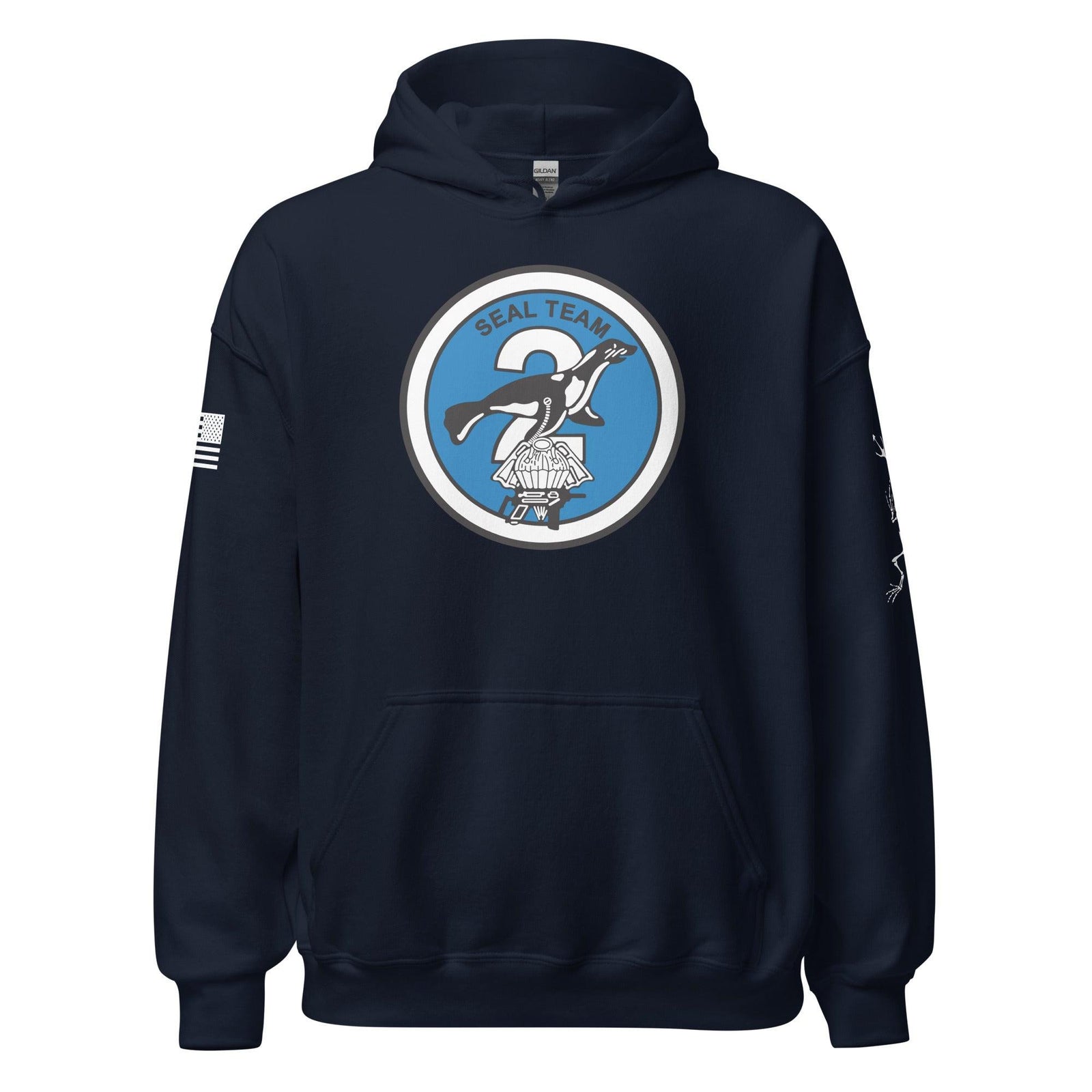 U.S. Navy SEAL Team 2 Frogman Unisex Hoodie Tactically Acquired Navy S 