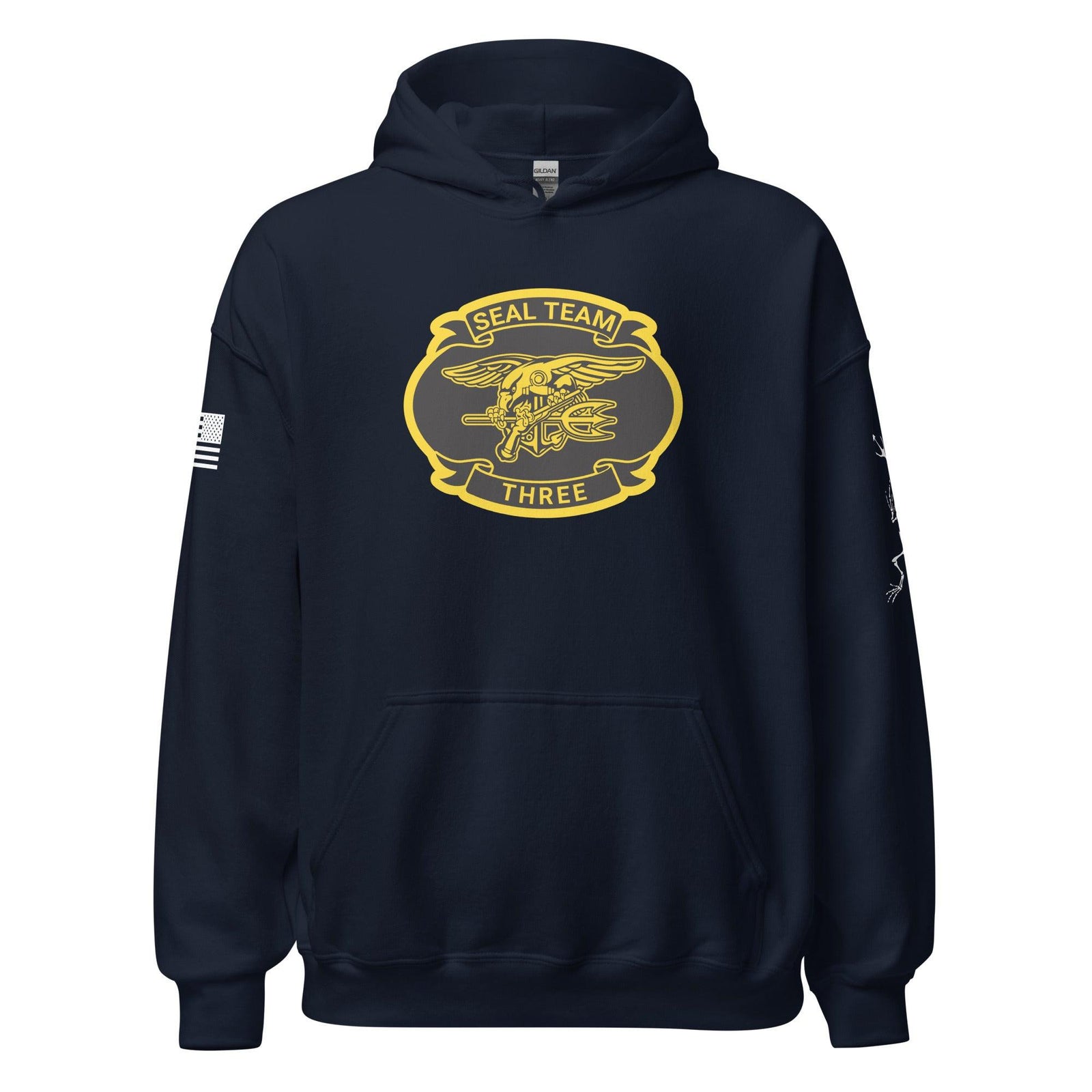 U.S. Navy SEAL Team 3 Frogman Unisex Hoodie Tactically Acquired Navy S 