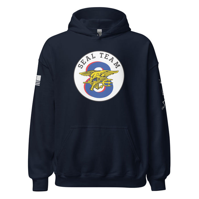 U.S. Navy SEAL Team 8 Frogman Unisex Hoodie Tactically Acquired Navy S 