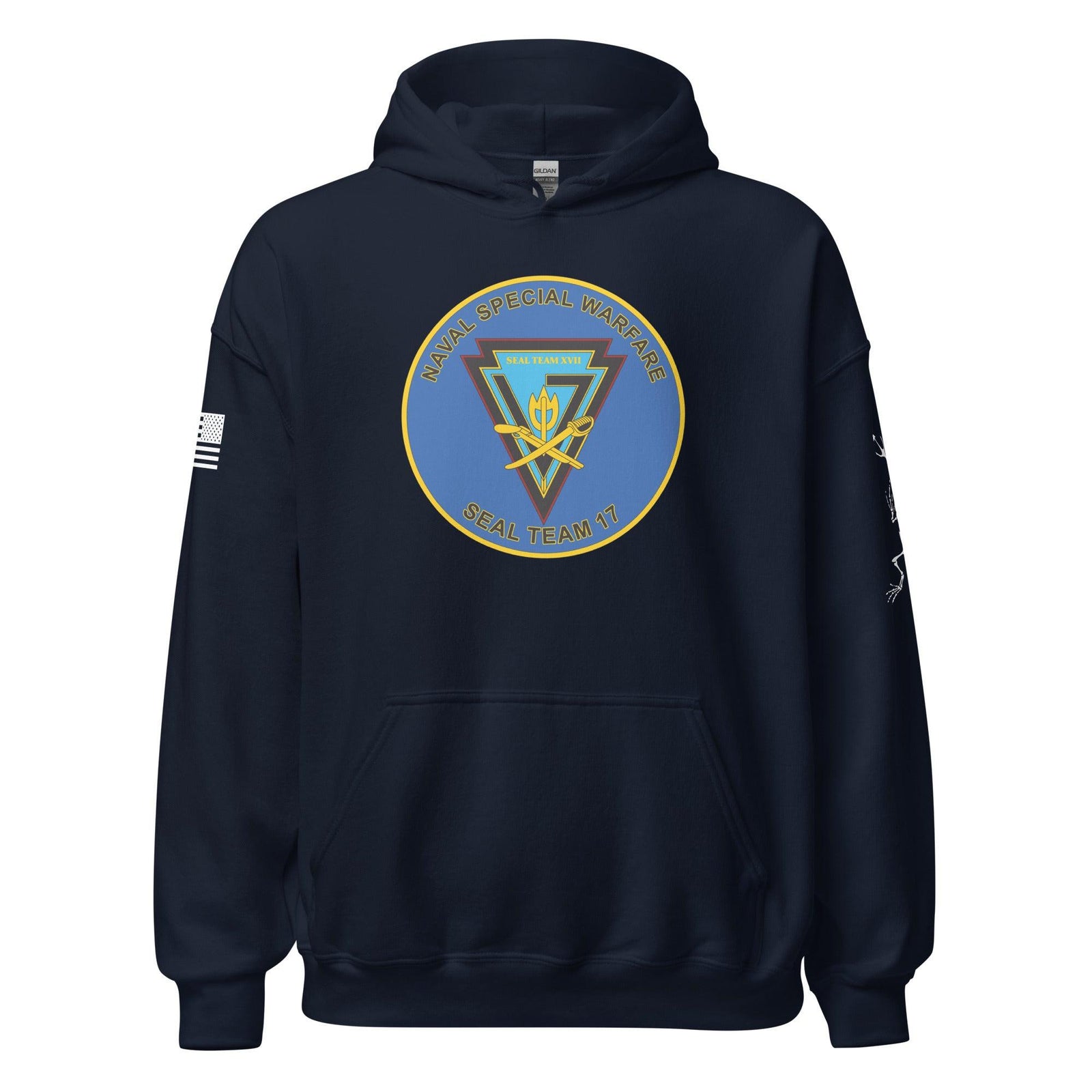 U.S. Navy SEAL Team 17 Frogman Unisex Hoodie Tactically Acquired Navy S 
