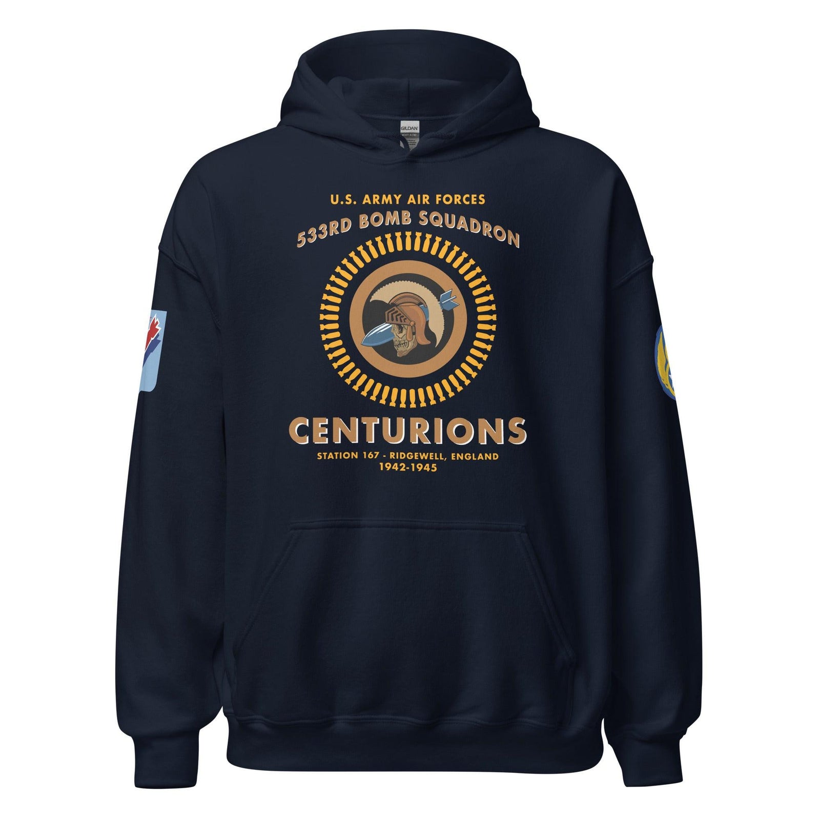 533rd Bomb Squadron 381st BG WW2 Legacy Unisex Hoodie Tactically Acquired Navy S 