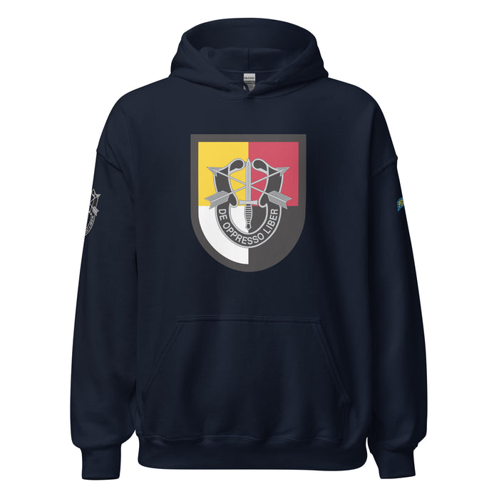 U.S. Army 3rd Special Forces Group (3rd SFG) Beret Flash Unisex Hoodie Tactically Acquired Navy S 