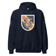 U.S. Army 5th Special Forces Group (5th SFG) Beret Flash Unisex Hoodie Tactically Acquired Navy S 