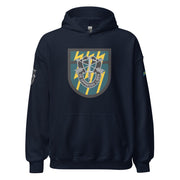 U.S. Army 12th Special Forces Group (12th SFG) Beret Flash Unisex Hoodie Tactically Acquired Navy S 