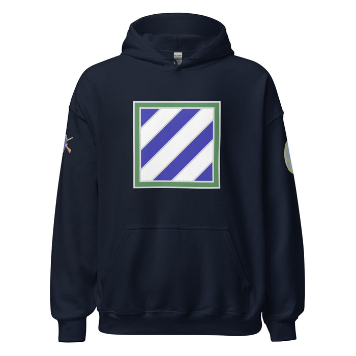 U.S. Army 3rd Infantry Division (3ID) Infantry Branch Unisex Hoodie Tactically Acquired Navy S 