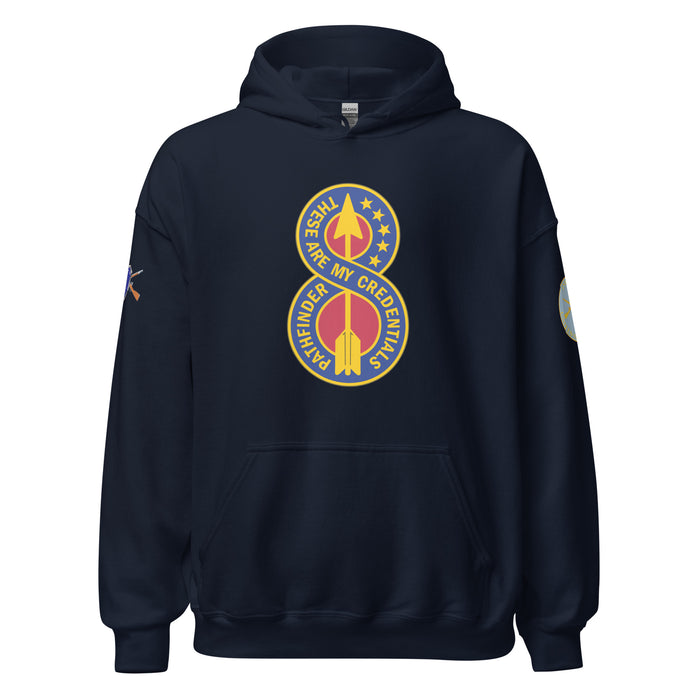 U.S. Army 8th Infantry Division (8ID) Infantry Branch Unisex Hoodie Tactically Acquired Navy S 