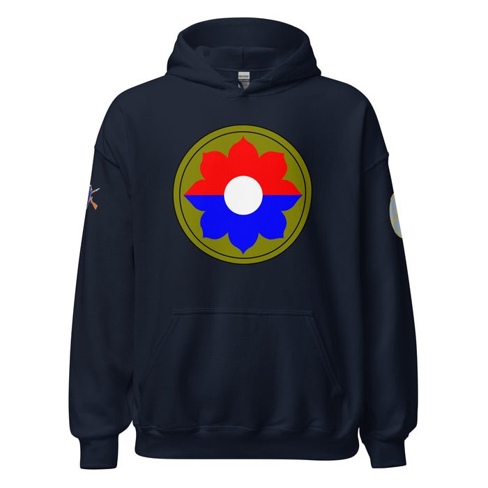 U.S. Army 9th Infantry Division (9ID) Infantry Branch Unisex Hoodie Tactically Acquired Navy S 