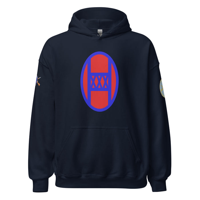 U.S. Army 30th Infantry Division (30ID) Infantry Branch Unisex Hoodie Tactically Acquired Navy S 