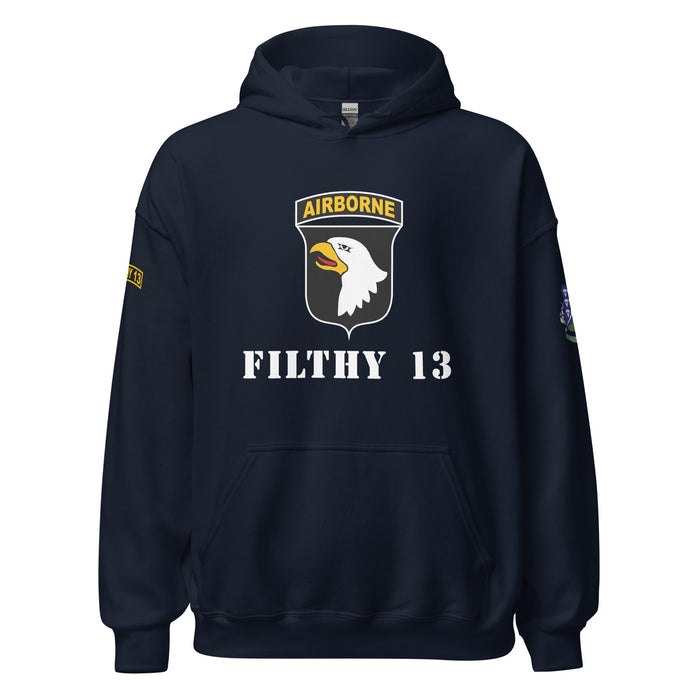 Filthy Thirteen 101st Airborne Division WW2 Unisex Hoodie Tactically Acquired Navy S 