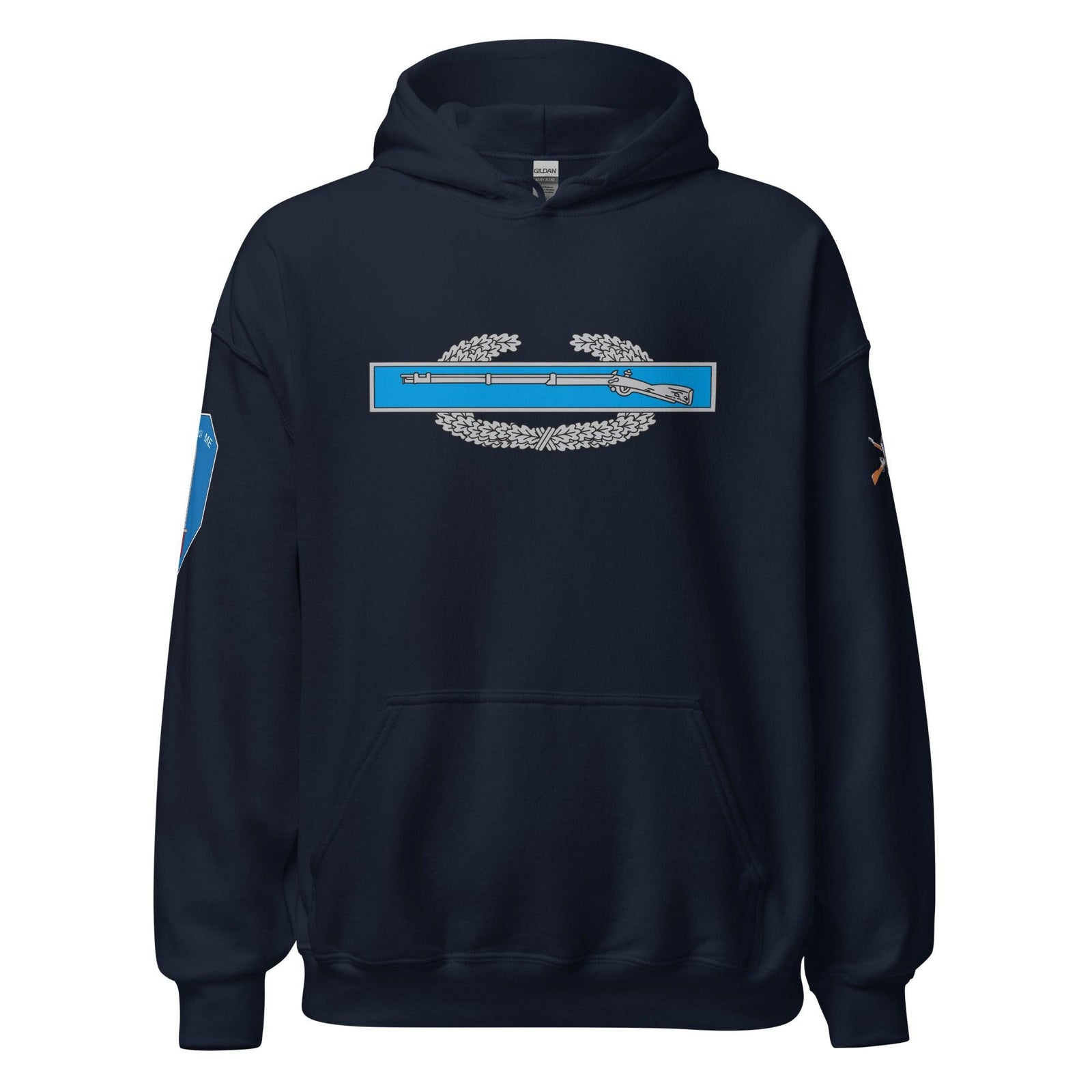 U.S. Army Combat Service Identification Badge (CIB) Unisex Hoodie Tactically Acquired Navy S 