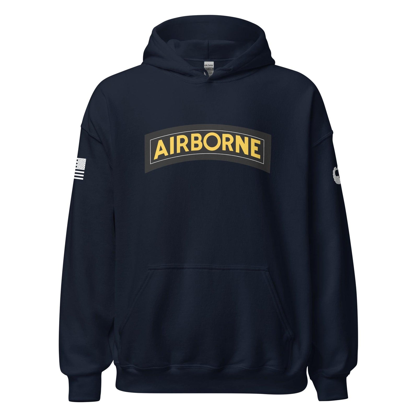 U.S. Army Airborne Tab Unisex Hoodie Tactically Acquired Navy S 