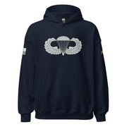 U.S. Army Parachutist Badge Unisex Paratrooper Hoodie Tactically Acquired Navy S 