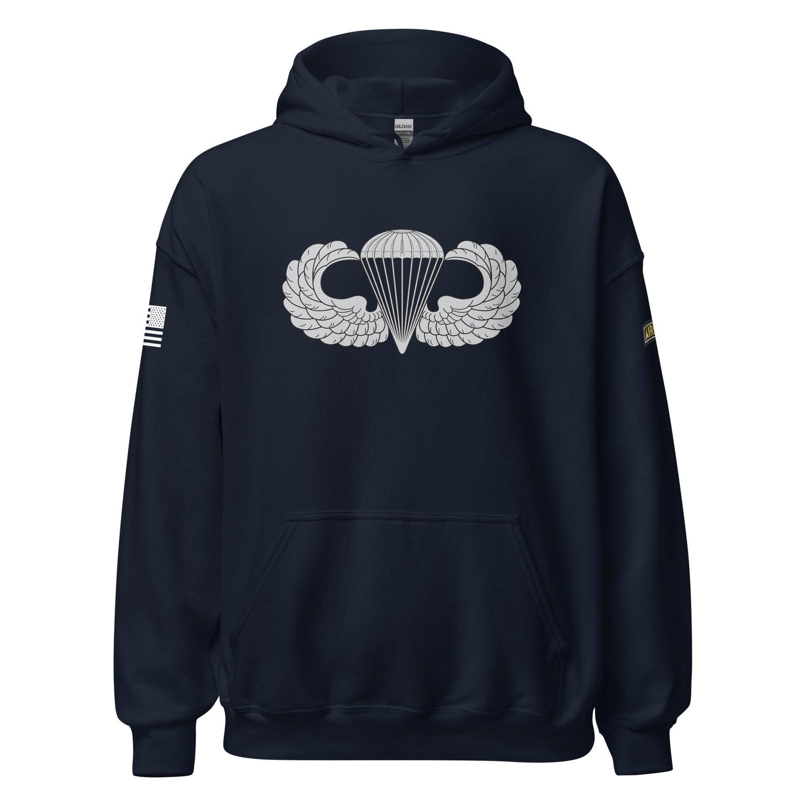 U.S. Army Parachutist Badge Unisex Paratrooper Hoodie Tactically Acquired Navy S 