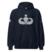 U.S. Army Senior Parachutist Badge Unisex Paratrooper Hoodie Tactically Acquired Navy S 