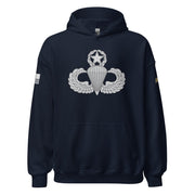 U.S. Army Master Parachutist Badge Unisex Paratrooper Hoodie Tactically Acquired Navy S 