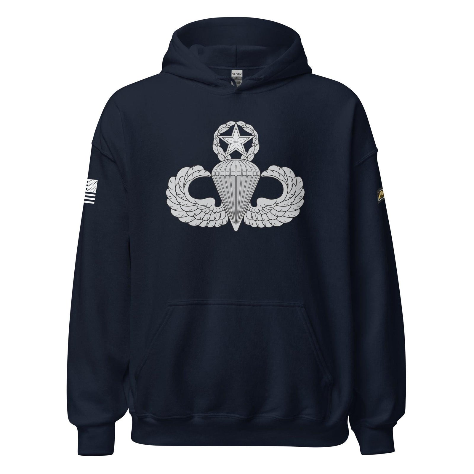 U.S. Army Master Parachutist Badge Unisex Paratrooper Hoodie Tactically Acquired Navy S 