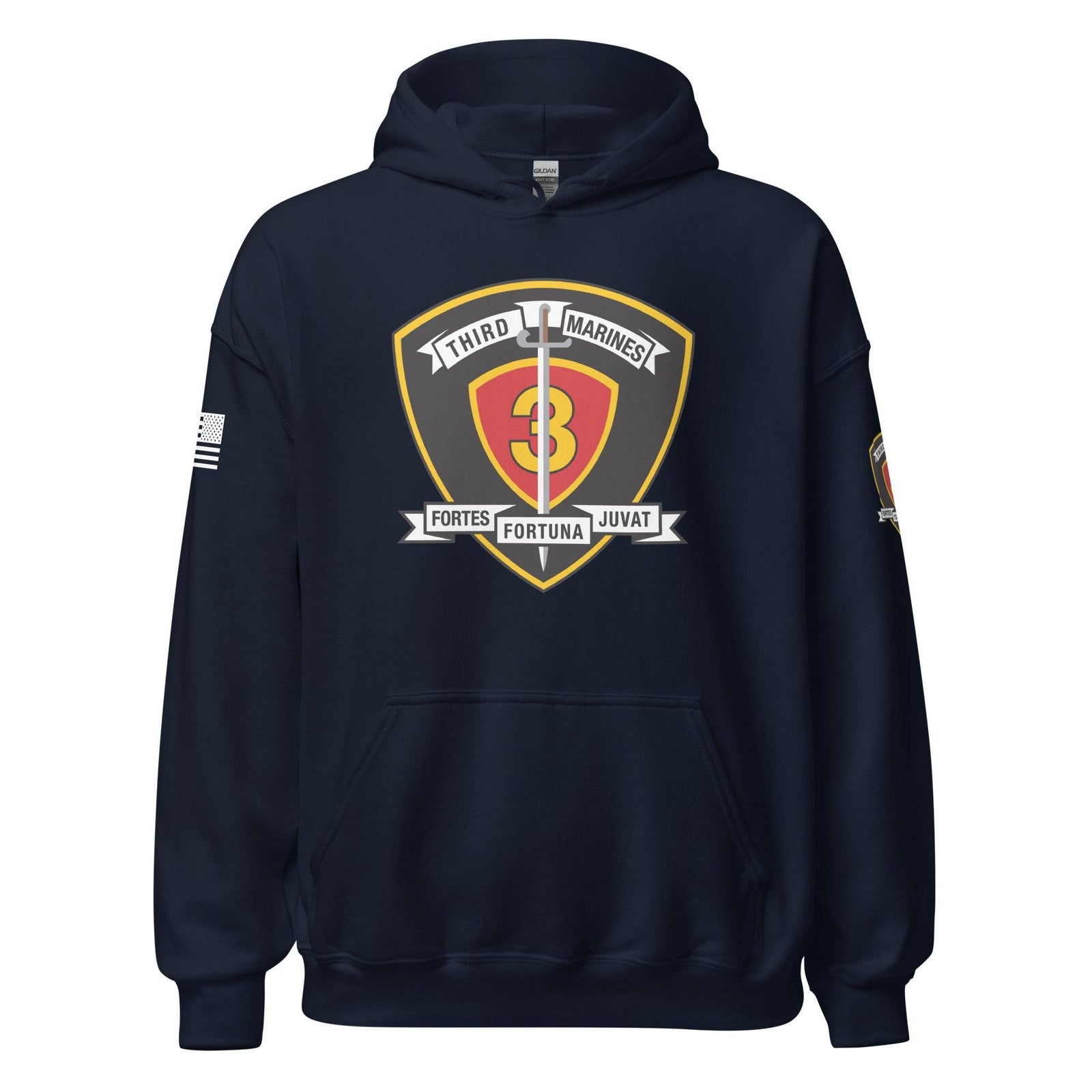 1st Bn 3rd Marines (1/3 Marines) Unisex Hoodie Tactically Acquired Navy S 